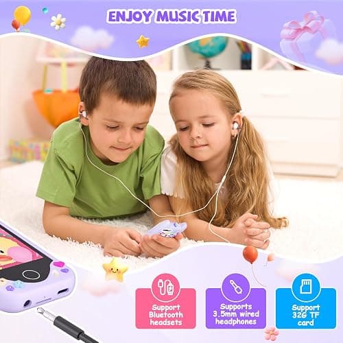 Kids Smart Phone for Girls Gifts - Toddler Christmas Birthday Gift for Age 3 4 5 6 Year Old, Kids Cell Phone Toy with Touchscreen, Dual Cameras, Learning, Kid Mp3 Player, Games with 32 GB Card thumbnail 7