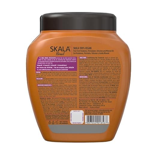 SKALA Mais Crespos 2 in 1 Treatment Cream & Leave In Conditioner for Coily & Kinky Hair, Vegan, Deep Hydration & Detangling Mask, Infused with Argan Oil, Coconut, Patauá & Amaranth Extracts, 1000g thumbnail 2