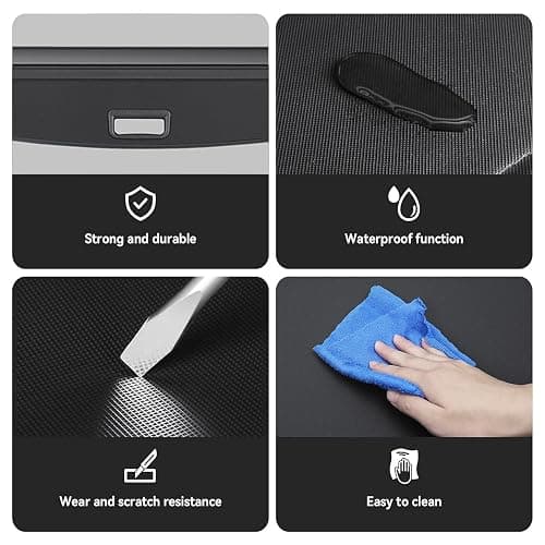 smnuxwm Canvas Cargo Cover for Volkswagen Tiguan 2018 2019-2024,Retractable Trunk Shielding Shade for VW Tiguan Accessories,Cargo Luggage Cover thumbnail 4