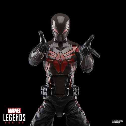 Spider-Man Marvel Legends Series Gamerverse Miles Morales Brooklyn 2099 Suit Action Figure, Black thumbnail 3