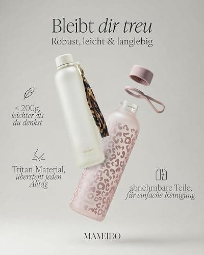 MAMEIDO Trinkflasche Kohlensäure geeignet aus Tritan 1,5 l Urban Taupe | auslaufsicher, BPA-frei mit abnehmbarer Trageschlaufe – Wasserflasche für Sport, Schule & Büro thumbnail 7