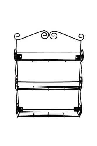 Spectrum Diversified Scroll Wall-Mounted Traditional Spice Rack Organizer for Cabinet & Kitchen, 3-Tier, Beauty & Nail Polish, 43710 thumbnail 3