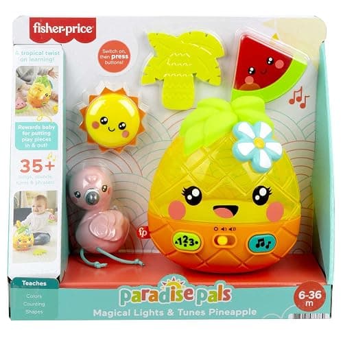 Fisher-Price Paradise Pals Magical Lights & Tunes Pineapple, electronic learning toy with music and lights for baby ages 6-36 months (Amazon Exclusive) thumbnail 7