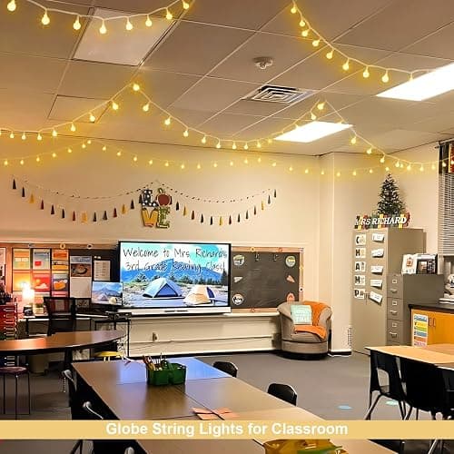 JMEXSUSS Globe Battery Operated Christmas Lights Indoor, 100 LED Battery Powered String Lights Outdoor Waterproof, 33ft Christmas String Light with Remote Timer for Bedroom Camping Decor, Warm White thumbnail 8
