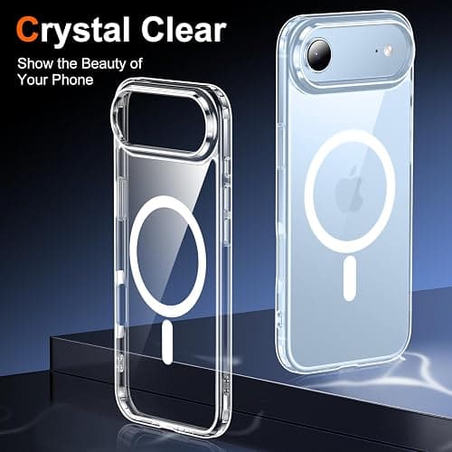 Temdan Designed for iPhone Air Case Clear, [Compatible with Magsafe][Screen Protector][Anti-Yellowing][17 Ft Military-Grade Protection] Shockproof Slim Magnetic Phone Case for 6.5 inch, Transparent thumbnail 6