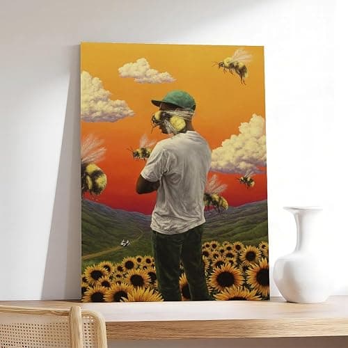 EUNHNXSK Tyler The Creator Poster Flower Boy Album Rapper Music Canvas Poster Wall Art Decor Print Picture Paintings for Living Room Bedroom Decoration Unframe：08x12inch(20x30cm) thumbnail 7
