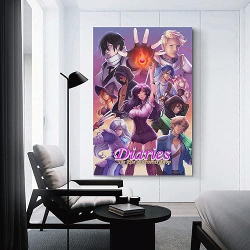 GERRIT Anime Aphmau Diaries Canvas Poster Canvas Wall Art Posters For Room Aesthetic And DecorCanvas Painting Wall Art Poster for Bedroom Living Room Decor 24x36inch(60x90cm) Unframe-style thumbnail 3