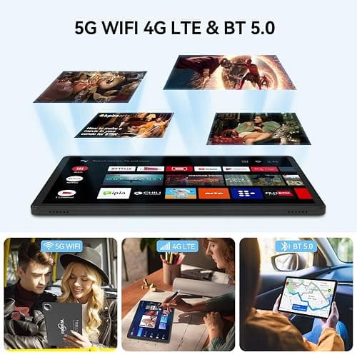 Tablet 11 inch Android 16 Tablet, 2026 Latest Update 128GB ROM 20GB RAM, 4G LTE Tablets, 5G WiFi+Cellular, Octa-Core MTK8786, 13+8 MP Rear and Front Camera,Incell FHD Screen, T-Mobile SIM Card Support thumbnail 7