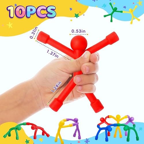 Magnetic Toddlers Sensory Toys, 10Pcs Road Trip Car Airplane Travel Activities Essentials Toy for Kids Ages 4-8, Fidget Toys for Adults Teens Boys girls Stress Relief, Fridge Magnet Men People thumbnail 2