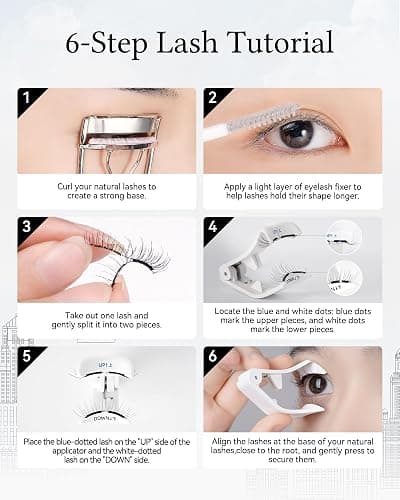 WOSADO Soft Magnetic Eyelashes Kit with Applicator, No.18 Velvet Black, Reusable Glue-free Wispy Magnetic Lashes, Cruelty-free False Lashes, Waterproof, Lightweight, Suit for Heavy Makeup thumbnail 7