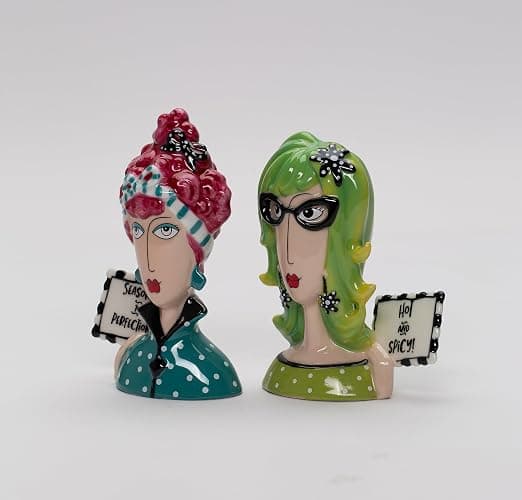 Fine Porcelain Dollymama's Lady Perfection-Spicy Salt and Pepper Shaker by Joey, 4-7/8" H thumbnail 5