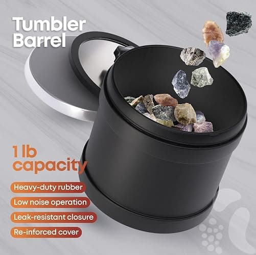 Dan&Darci Advanced Professional Rock Tumbler Kit - with Digital 9-Day Polishing Timer & 3 Speed Settings - Turn Rough Rocks into Beautiful Gems : Great Science & STEM Geology Toy for Kids All Ages thumbnail 5