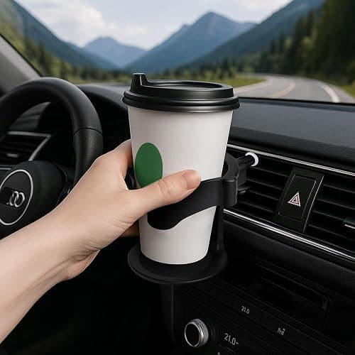 MOPUBZO 2 Stück getränkehalter Auto mit Auto Getränkehalter Untersetzer – Universell & Verstellbar, becherhalter Auto, Belüftungs Flaschenhalter Auto Für Aschenbecher, Kaffeebecher Und Getränkedose thumbnail 2