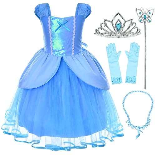 Joy Join Cinderella Costume for Girls | Cinderella Dress with Accessories for Birthday, Halloween Costume, Trick or Trea, Theme Party, Christmas, Role Play - Image 1