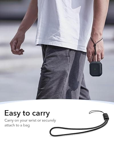 ESR for AirPods Pro 3 Case, Compatible with AirPods Pro 3rd Generation Case (2025), Compatible with MagSafe, Full Drop Protection Cover with Lanyard, Black thumbnail 8