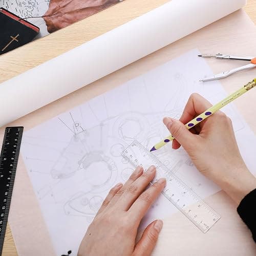 Tracing Paper Roll 17in x 25yd, White Trace Paper Pattern Paper Translucent Tracing Paper for Sewing, Drawing, Sketch, Gift Wrapping thumbnail 5