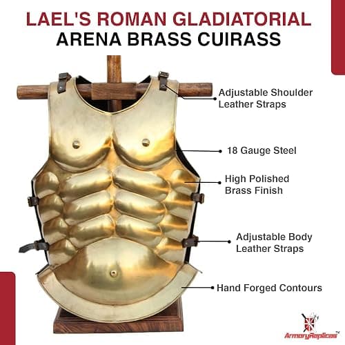 Armory Replicas™ - Medieval Roman Greek Muscle Body Armor Cuirass thumbnail 3