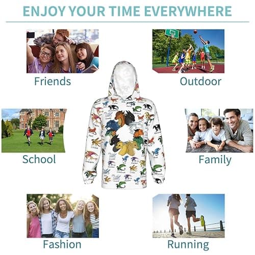 MEDIUM GLORYLUCK Wings Of Fire Hoodie Wings Of Fires Dragon Hooded Sweatshirt For Kids Youth Long Sleeve Pullover With Pocket thumbnail 6