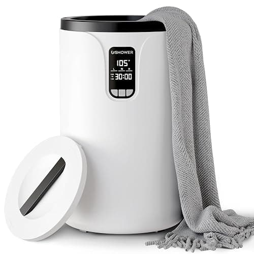 USHOWER Towel Warmers for Bathroom, 20L Large Towel Warmer Bucket for Spa, LCD Screen Display Time, Temperature, Auto Shut-Off Towel Heater Fits Two 40"x70" Oversized Towels, Blankets, Bathrobes, PJ’s - Image 1