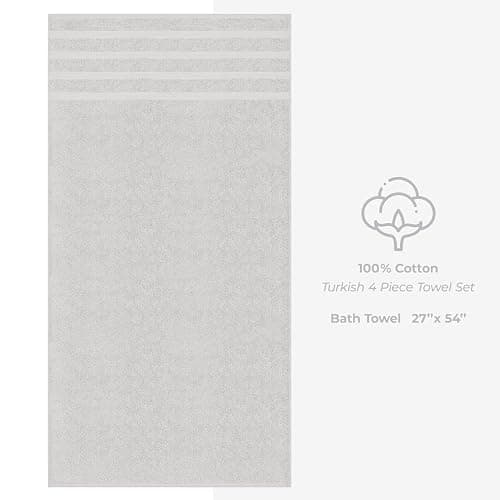American Soft Linen 100% Cotton Luxury Turkish Towels, 4 PC Bath Towel Set | Soft Absorbent Quick Dry OEKO Tex Standard 100 Certificated Durable Machine Washable Premium Hotel Quality thumbnail 4