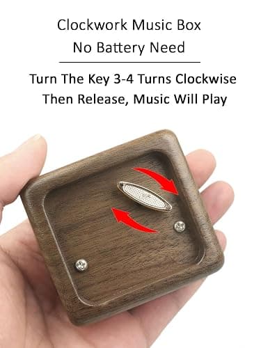 Sinzyo The Legend of Zelda Music Box Vintage Musical Boxs Gift for Birthday Valentine's Day Christmas Day(Walnut Wooden Box) thumbnail 4