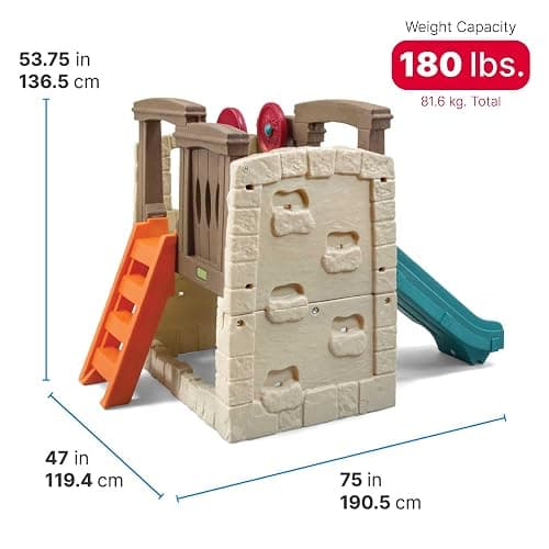 Step2 Woodland Climber II Kids Playset, Ages 2 –6 Years Old, Toddler Slide and Climbing Wall, Outdoor Playground for Backyard, Sturdy Plastic Frame, Easy Set Up thumbnail 2