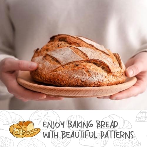 DOYOLLA Bread Proofing Baskets Set of 2 8.5 inch Round Dough Proofing Bowls and Liners Perfect Home Sourdough Bread Baking supplies thumbnail 7