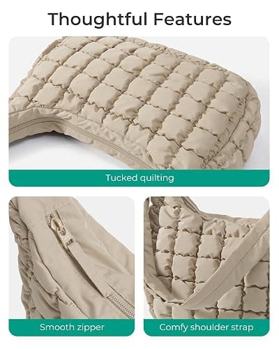 BAGSMART Quilted Crossbody Bags for Women Lightweight Puffer Purse Shoulder Hobo Bag for Daily Use Travel Essentials thumbnail 9