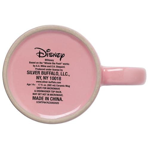 Silver Buffalo Disney Winnie the Pooh Wax Resist Pottery Mug, 17oz | Disney, Etched Engraved Finish, Yellow, 0.5 Liters, My Weekend Is Booked thumbnail 4