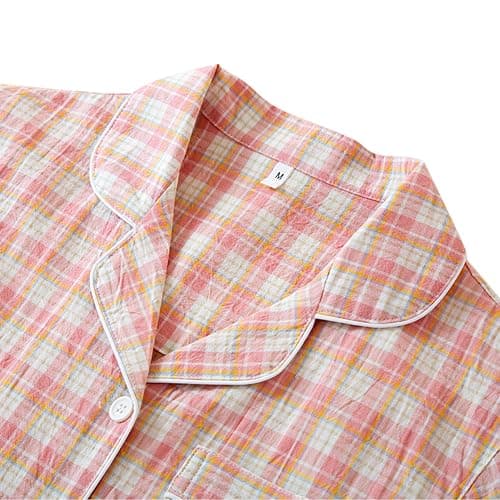 STMAHER Women's 2 Piece Cotton Pajama Sets Long Sleeve Sleepwear Button Down Soft Lightweight Pj Pants Set With Pockets thumbnail 4