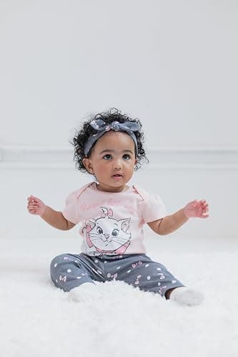 Disney Pixar Toy Story Lion King Minnie Mouse Baby Girls Bodysuit Pants and Headband 3 Piece Outfit Set Newborn to Infant thumbnail 5