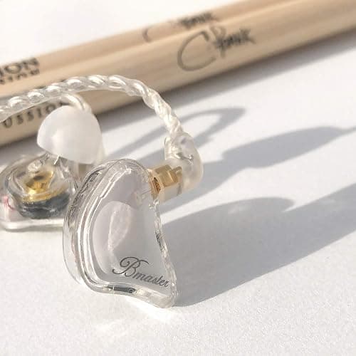 BASN Bmaster Triple Drivers in Ear Monitor Headphone with Two Detachable Cables Fit in Ear Suitable for Audio Engineer, Musician (White) thumbnail 5