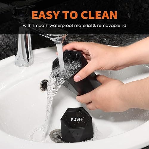 HOTOR Car Trash Can with Lid - 2 Pack, Car Accessories for Interior, Leakproof Vehicle Garbage Can with 30 Attached Trash Bags, Multipurpose Organizers and Storage for Home, Office, Black thumbnail 6
