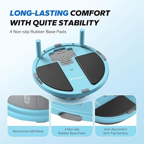 MERACH Balance Ball Trainer, 18 Inch Half Exercise Ball with Resistance Bands and Foot Pump, Half Yoga Ball for Core Strength Training, 450lb Capacity thumbnail 6