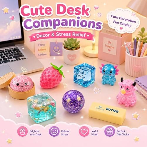 8PCS Squishy Box Mystery Fun Set Pack, Blind Malt Sugar Creative Slow Return Squishies, Relief Hand Relax Desk Decor Party Favor Gifts for Adult (8PCS D) thumbnail 6