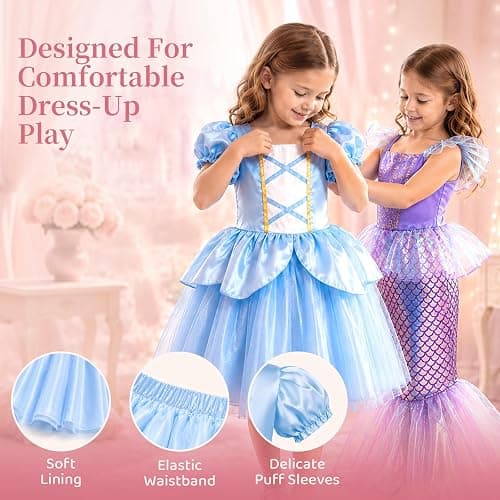 Meland Princess Dress Up Trunk for Girls 3-8, Toys Gift Set for Holidays thumbnail 5