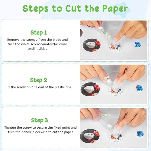 Button Machine 32 mm Button Maker Machine with 100 Button Pieces, Picture & Circle Cutter, Push Pull Press Badge for DIY Gifts, Pin Maker, Button Making thumbnail 5