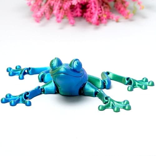 LUYUCUBE 3D Printed Frog Model,Flexible Realistic Articulated Animal Fidget Toys,Mystery Figurines Gifts for Easter,Executive Desk Funny Décor and Festival Collectible,Easter Basket Stuffers (GB) thumbnail 8