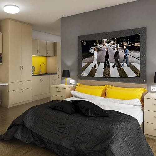 Musical Artist Flag Beatles-Abbey Road Album Cover Funny Poster Durable Man Cave Wall Flag with Brass Grommets 3x5 Feet Tapestry for College Dorm Room Decor,Outdoor,Bedroom, Parties gifts, travel, filming,events,festivals.. thumbnail 3