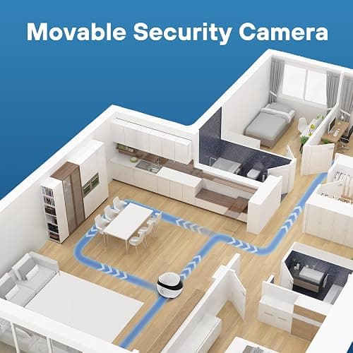 Enabot EBO SE Pet Camera Home Security Camera, Movable Indoor WiFi Cam, 2 Way Talk, Night Vision, 1080P Video, Self Charging Rechargeable Wireless Camera for Pet/Babt/Elderly thumbnail 2