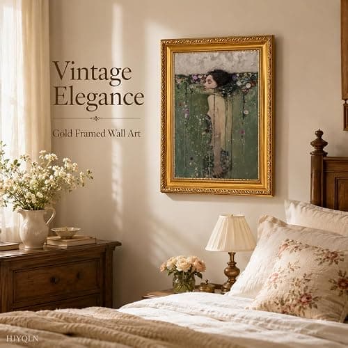 Vintage Gold Framed Ophelia Canvas Wall Art,Victorian Woman Wall Decor | Dark Academy Picture,Moody Poster Print Artwork,for Bathroom Bedroom Living Room Home Decoration 12x16 inch thumbnail 2