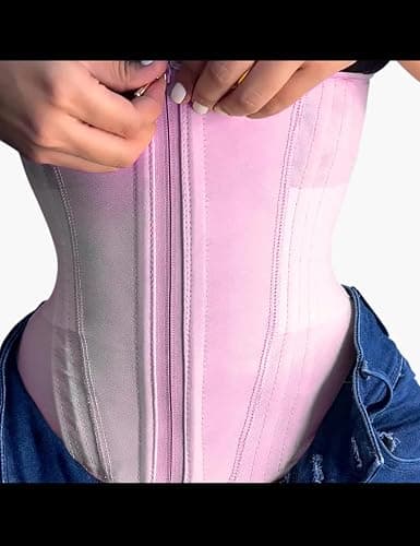 SHAPSHE Waist Trainer for Women Tummy Control Workout Waist Cincher Corset Shapewear Postpartum Body Shaper with Zipper Hook thumbnail 3