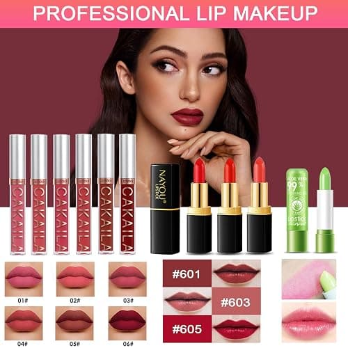 All in One Makeup Kit for Women Full Kit, Professional Travel Makeup Kit for Women & Teens, Foundation Eyeshadow Lipstick Brow Pencil Eyeliner Contour Powder, Complete Make Up Gift Set for Beginners thumbnail 5