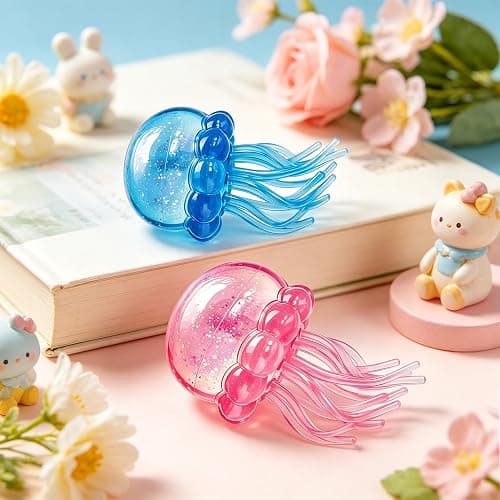 OESINS 2Pcs Jellyfish Squeeze Toys, Drop Malt Sugar Ball Relieve Stress | Squishies Slow Rising Fidget Toy for Kids, Sensory Toys for Anxiety Stress Relief, Summer Party Gifts for Kids Adult thumbnail 6