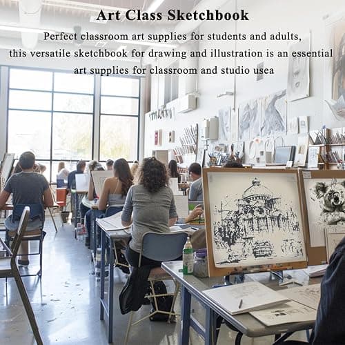 Fuxi 9" x 12" Sketch Book, Top Spiral Bound Sketch Pad, 100 Sheets 68lb/100gsm Acid-Free Drawing Paper, Art Sketchbook for Drawing Pad for Kids Artists & Beginners Professional Art Supplies for Adults thumbnail 8