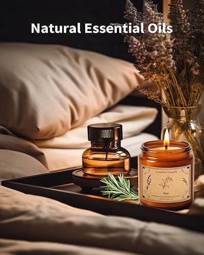 Sage Candles for Cleansing, 16oz Large Jar White Scented Candle, Over 100 Hours of Burn Time, Ideal for Home Decor and Gift thumbnail 3