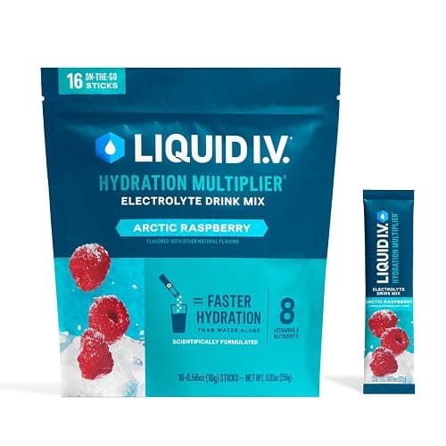 Liquid I.V.® Hydration Multiplier - Arctic Raspberry | Electrolyte Powder Drink Mix | 1 Pack (16 Servings) - Image 1