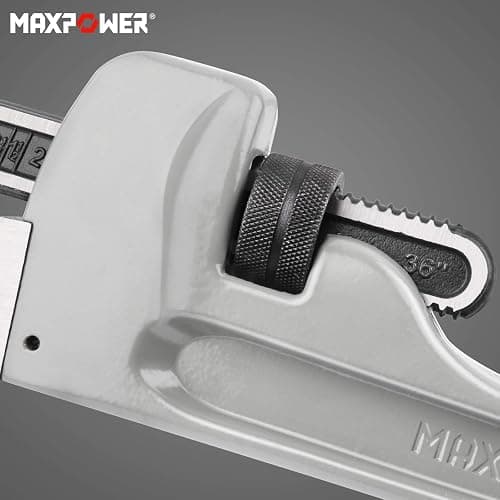 MAXPOWER Aluminum Straight Pipe Wrench 900mm/36-Inch Heavy Duty Plumbing Spanner Stillson thumbnail 7