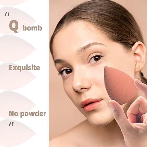 COSTICA Makeup Sponge Set Blender, Beauty Sponge Makeup Blender Flawless for Liquid - Multi Colored 4 pcs Rose Series thumbnail 4