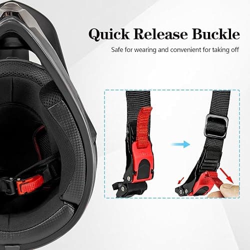 DOT Approved Youth Kids Motocross Helmet - Ultra-Lightweight Full Face Dirt Bike/ATV Helmet with Goggles, Gloves & Face Shield (4-Piece Set) thumbnail 5